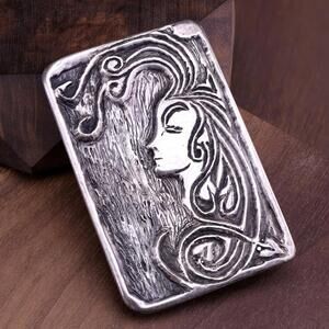 Vintage Early Goph Albitz 1972 Mid-Century Art Nouveau Belt Buckle